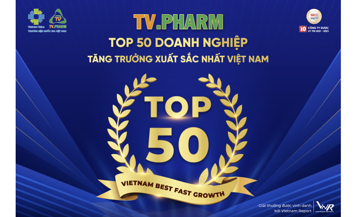 TV.PHARM VINH DỰ ĐẠT “TOP 50 DOANH NGHIỆP TĂNG TRƯỞNG XUẤT SẮC VIỆT NAM 2024”