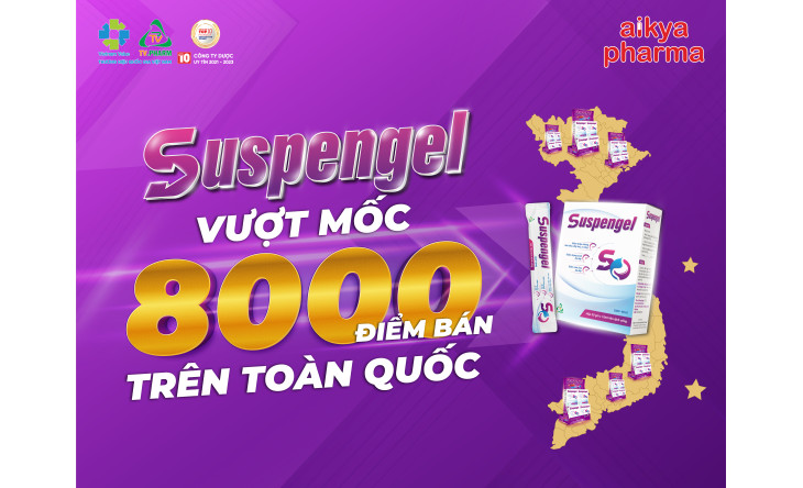 SUSPENGEL VƯỢT MỐC 8000 ĐIỂM BÁN TRÊN TOÀN QUỐC