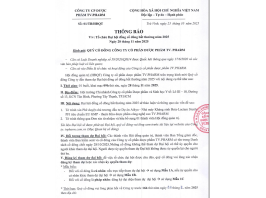 (07/11/2025) Thông báo và mẫu biểu đăng ký dự ĐHĐCĐ bất thường năm 2025