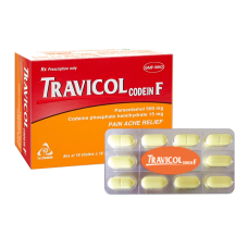 Viên bao phim Travicol codein F V/10, H/100