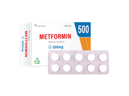Viên bao phim Metformin 500mg V/10, H/100