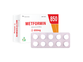 Viên bao phim Metformin 850mg V/10,H/30
