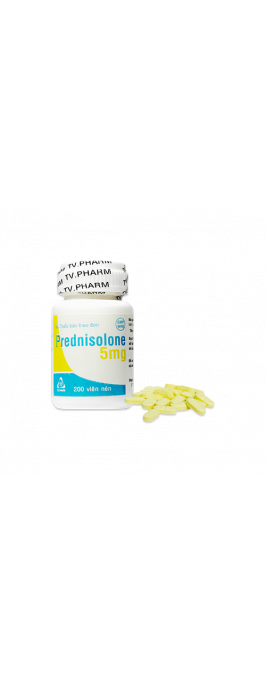 Prednisolon 5mg (chai 200 viên nén dài)
