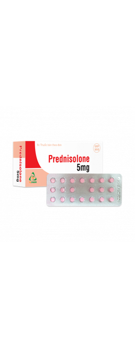 Prednisolon 5mg (chai 500 , hộp 10 vỉ x 20 viên nén tròn)