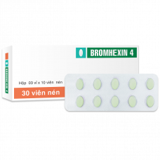 Bromhexin 4 (Hộp 03 vỉ x 10 viên, Chai 200 viên)
