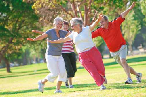 old people running