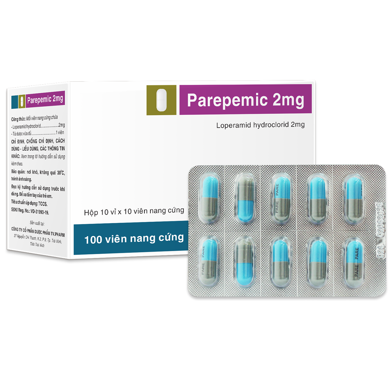 PAREPEMIC 2mg (Hộp 10 vỉ x 10 viên nang)